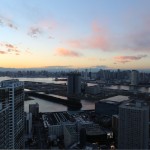 2014年正月、東雲のタワーマンション180mからの東京湾夜景。