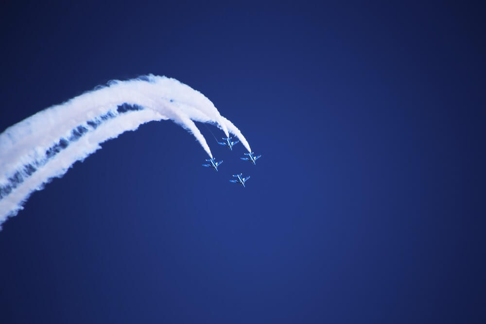 ダイヤモンドフォーメーション　ブルーインパルス　西武池袋線　稲荷山公園駅　2014年入間基地航空祭　Blue Impulse 2014 iruma  fly team (222)