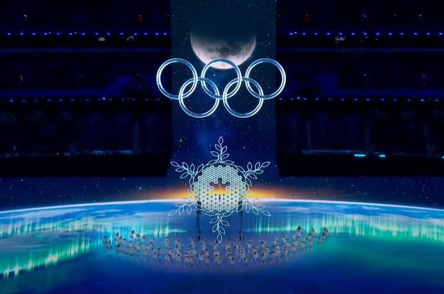 北京五輪2022聖火点灯